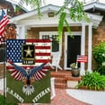 thumbnail image 4 of AMHNF American Army Veteran Garden Flag 12x18 inch American Eagle Military Garden Flag Double Sided Memorial Day 4th of July Independence Day Garden Flags for Outside House Decor, 4 of 5