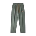 thumbnail image 4 of Pantalones deportivos para hombre, con bolsillos, cintura elástica, cordón ajustable, ajuste holgado Talla M Verde, 4 of 9