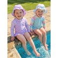 thumbnail image 5 of BemeyourBBs Toddler Baby Girl Heart Swimsuit Infant Bathing Suit One-Piece Swimsuits With Sun Hat Set Ruffle Rash Guard Long Sleeve Swimwear Summer Beach Wear, 5 of 9