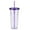 B009- Purple, variant on Iced Coffee Tumbler With Straw, Spill Proof Tumbler, Plastic Reusable Cups, To Go Iced Coffee Cups, Travel Coffee Tumbler, Clear Coffee Tumbler, 24Oz Capacity