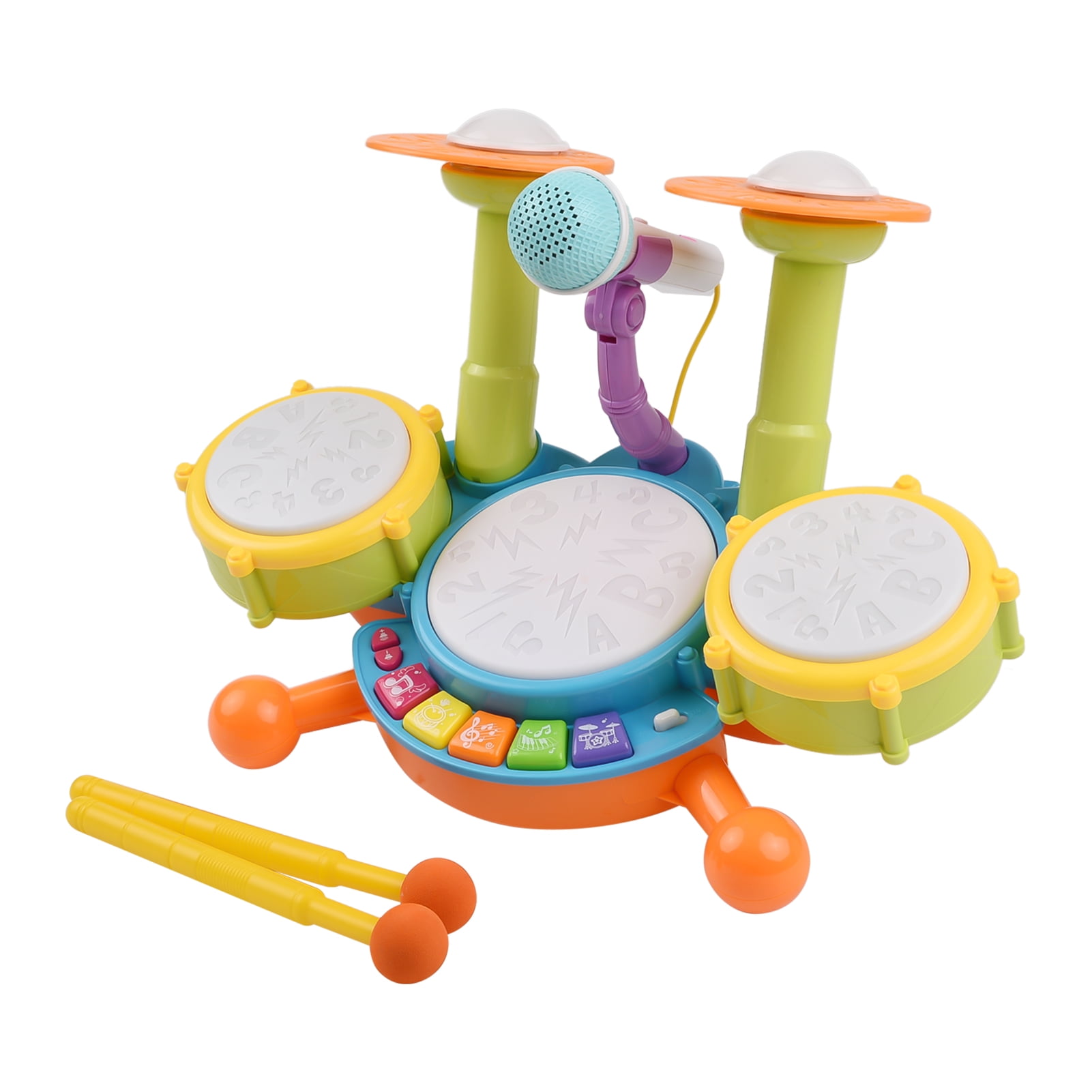 Wooden Toy Collection Tunable Drum Kids Pretended Play Musical Gift P3 