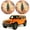 Orange, variant on Beast Eyes Headlight Decals, 3D Round Stickers and Decals for Jeep Wrangler, Stereo Eyes Headlight Decal Stickers (Blue)