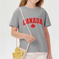 thumbnail image 6 of Xdegoge Kids Boys Girls Canada Maple Leaf Graphic T Shirt Short Sleeve Crewneck Casual Basic Tops Children Breathable Summer Playwear Active Clothes Vacation Outfits, 6 of 6