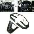thumbnail image 4 of Steering Wheel Sticker, Glossy Black Carbon Fiber Style Steering Wheel Cover Trim  For Auto Modification, 4 of 8