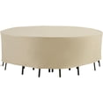 thumbnail image 1 of Funda para muebles de patio Crosley, impermeable, redonda, bronceada, 1 of 4