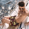 thumbnail image 2 of luoweisi Men's Beach Shorts Quick Dry Swim Trunks with Mesh Lining Skull 2XL, 2 of 5