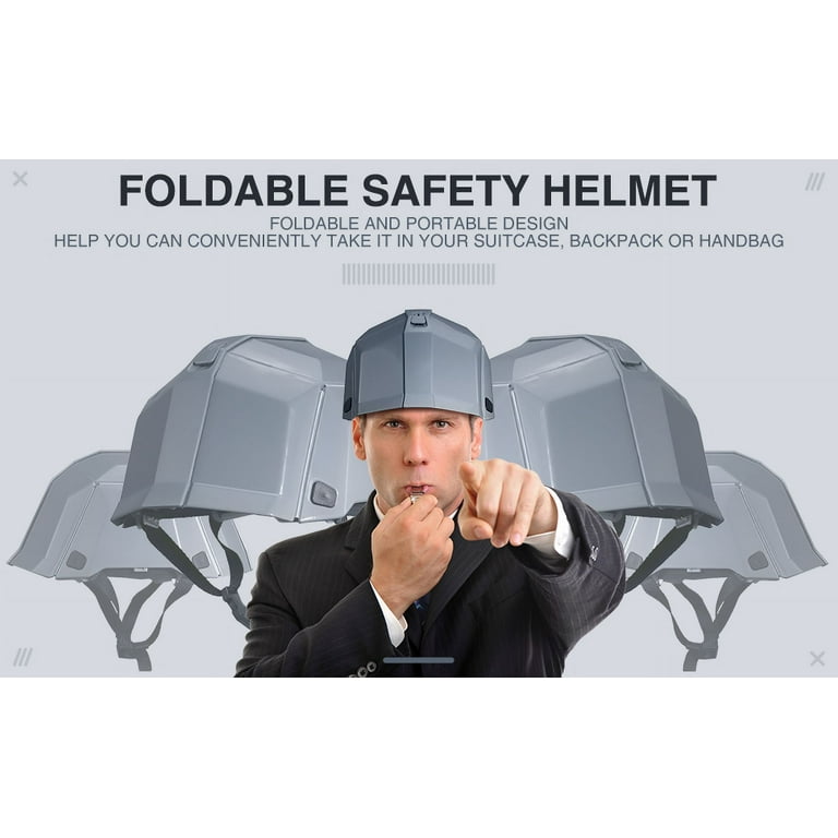 Foldable Safety Hardhat Helmet Outdoors Collapsible Helmet Perfect