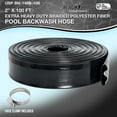 "Black Rhino Heavy Duty Pool Backwash Hose, 2"" x 100', with Clamp 1