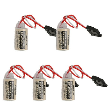 

5-Pack CR14250SE 3V Lithium Battery 1800mAh for Sanyo FDK 1/2AA 3V PLC Battery 1747-BA Backup Power Supply