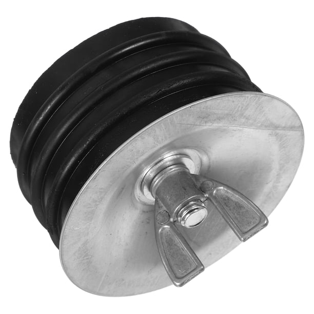 3-Inch Steel Mechanical Test Plug – Sturdy Sewer Cleanout Cap With Rubber Gasket, Galvanized Screw & Wing Nut, For Pipes, Sinks, Pools