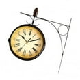 thumbnail image 3 of Reloj De Estación De Pared Para Jardín De Silencio Vintage De dos cara Negro, 3 of 6