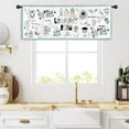 thumbnail image 6 of Laundry Room Curtain Valance 54W x 18H Rod Pocket Cute Cartoon Modern Cartoon Line Washing Window Treatment for Living Room Bedroom Bathroom Laundry, 6 of 6