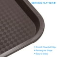 thumbnail image 3 of Uxcell 10" x 14" Plastic Fast Food Trays Bulk Rectangular Serving Trays, Coffee, 3 of 6