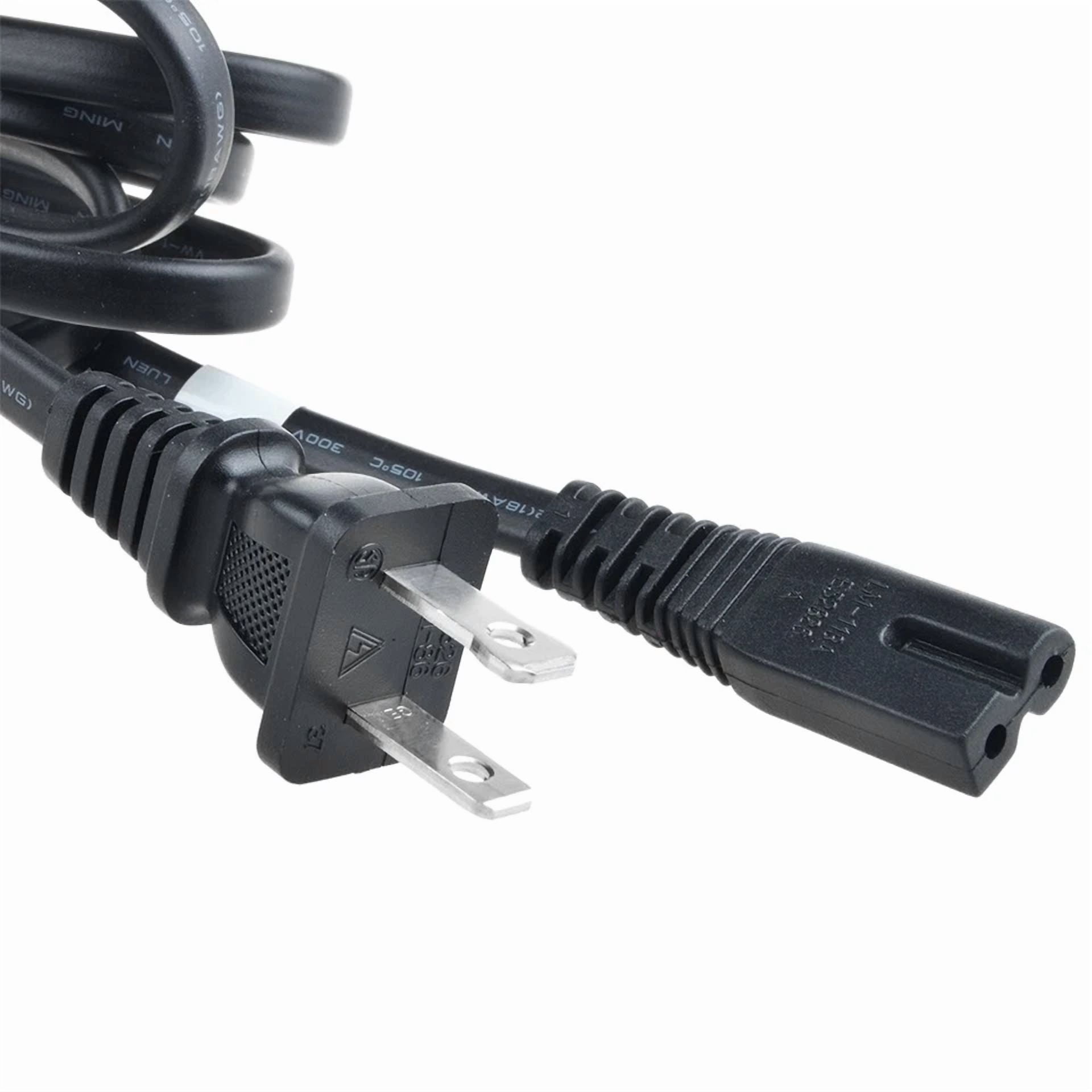 BUTTERFLY- Pkpower 6Ft Polarized Flat 8 Ac Power Cord For Insignia Dynex Ns-Brdvd Cable Tv