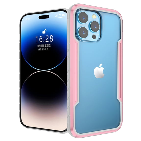 Allytechgroup Clear Case for iPhone 15 Pro, Slim Lightweight Hard PC Anti Yellowing Support Wireless Charging Shockproof Magnetic Back Cover for iPhone 15 Pro Women Men, Rosegold