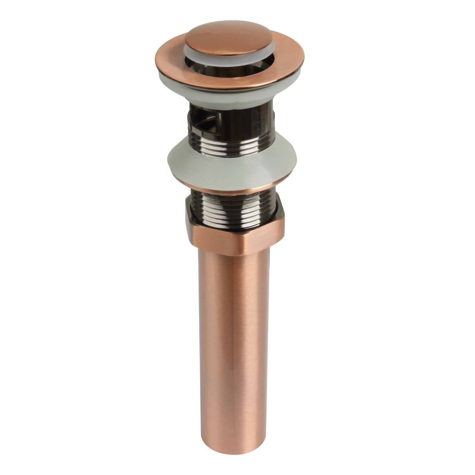 Akicon Popup Bathroom Sink Drain With Overflow Copper Copper Finish