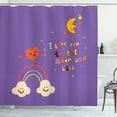 thumbnail image 1 of Ambesonne I Love You Shower Curtain, Magic Happy Rainbow, 69"Wx75"L, Violet, 1 of 3