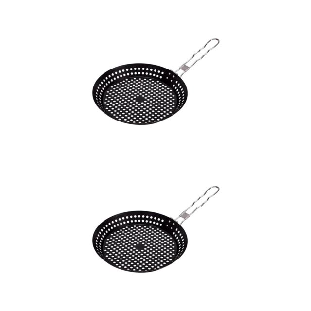 Inteprter Frying Pan Roasting Plate Grill Basket Veggies Seafood Meat Steak for Type1 NO1