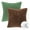 Light Green and Dark Coffee, variant on Phantoscope Christmas holiday Decorative Throw Pillow Bundle Set, Corduroy Striped Velvet Series Covers with inserts, 18" x 18", Light Green and Red, 2 Pack
