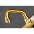 thumbnail image 3 of Kingston Brass KS512SB Kingston Two-Handle 2-Hole Wall Mount Bar Faucet in Brushed Brass, 3 of 8