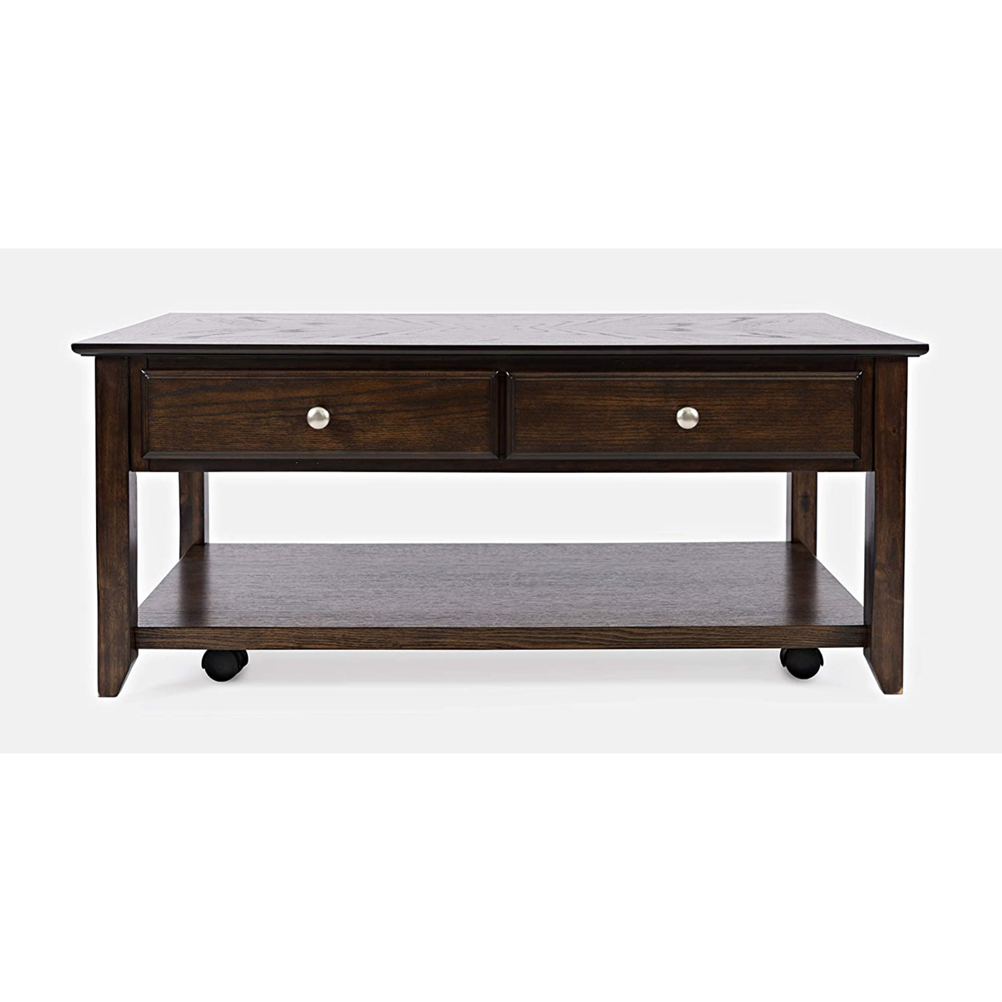 Modern Espresso Four Drawer Coffee Table