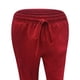 thumbnail image 3 of Ofertas de Black Friday Pantalones para mujer Pantalones casuales de algodón y lino con cordón elástico en la cintura Pantalones largos y rectos Pantalones casuales de negocios para mujer, 3 of 5