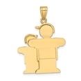 thumbnail image 3 of 14k Big & Little Engravable Charm in 14k Yellow Gold, 3 of 3