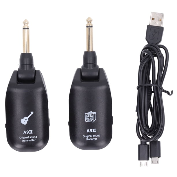 Conjunto transmisor y receptor de guitarra Transmisor inalámbrico Plug and Play Receptor Audio Sistema inalámbrico de guitarra