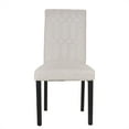 thumbnail image 6 of VECELO Dining Chairs Set of 2, Upholstered Chairs with Solid Back, Modern Parsons Side Chair for Kitchen Restaurant and Living Room, Beige, 6 of 9