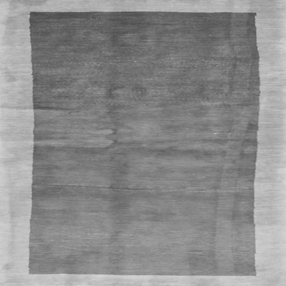 Ahgly Company Indoor Square Abstract Gray Contemporary Area Rugs, 3' Square