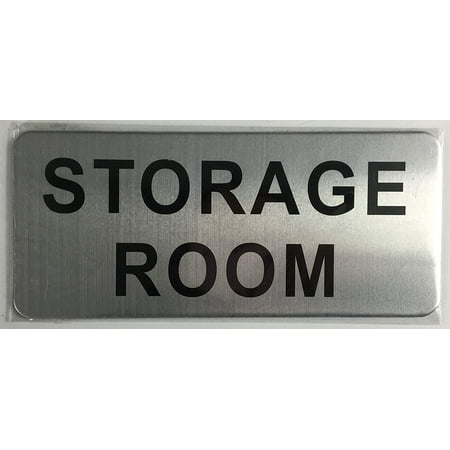 

STORAGE ROOM SIGN (BRUSH ALUMINIUM 3.5X8)-The Mont argent line.