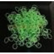 Glow in Dark Green 600 Pcs (1 Bag) LOOM RUBBER BAND REFILLS w/24 S-Clips Rainbow Colors Craft Bracelet