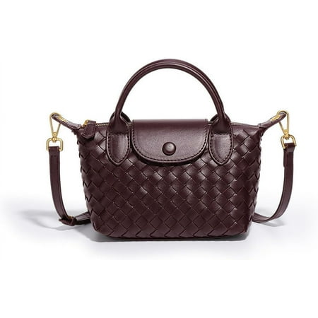 XiaoBanDeng Mini Small Size Braided Luxury Leather Women s top Handle Handbag Fashion Travel Daily Satchel