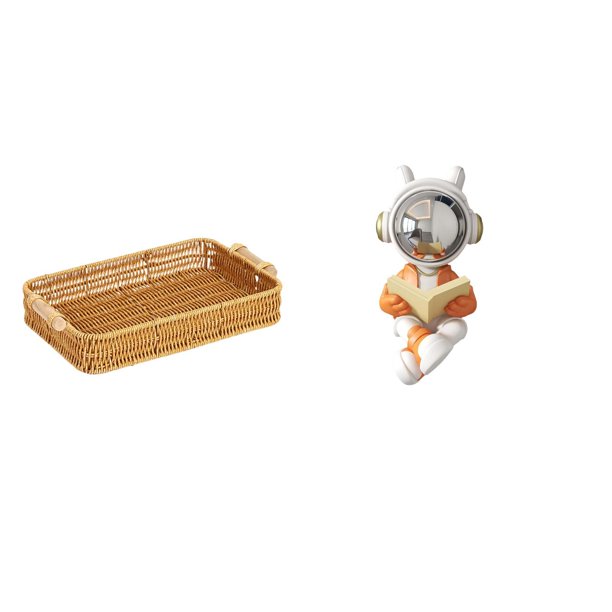 Cesta De Frutas Tejida, Plato De Pan, Cuenco Para Aperitivos, Escultura De Astronauta, Adorno Espacial, Estatua Decorativa, Adorno Para Tarta, Figurita, Adorno De Escritorio Para Centro De Mesa.