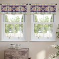thumbnail image 2 of LALILO Kitchen Curtain Valance Indian Floral Paisley Medallion Rod Pocket Window Curtain 52"x 18" Set of 2, 2 of 5