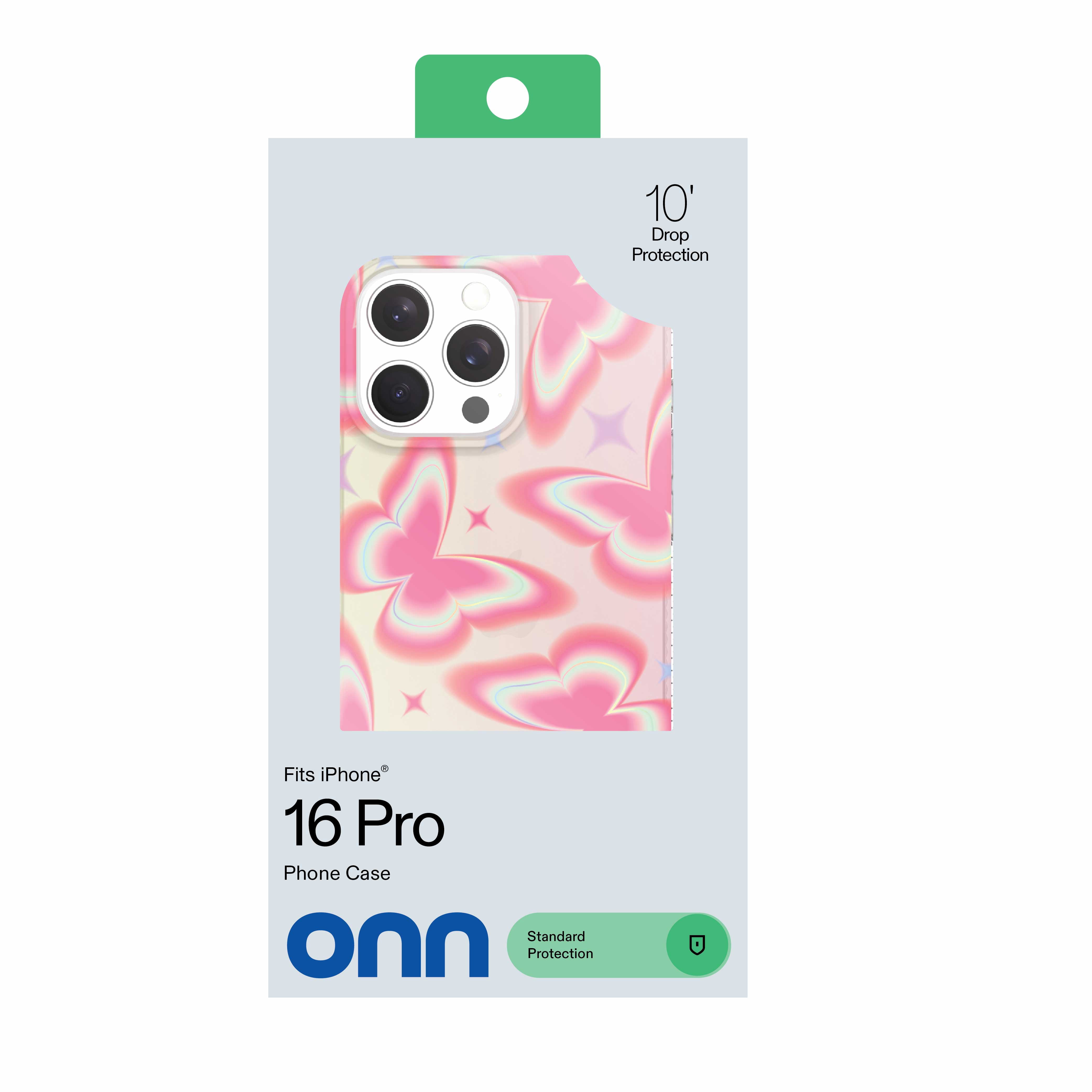 onn Retro Butterfly Phone Case for iPhone 16 Pro