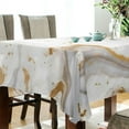 thumbnail image 3 of Coolnut White Marble Rectangle Tablecloth Waterproof Polyester Table Clothative Stain Resistant & Wrinkle Resistant Washable Table Cover for Dining Table/Party/Camping 60x90 Inch Decor Gift, 3 of 7