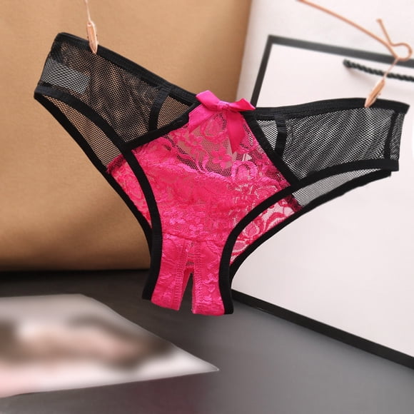 Women's Low Waist Mesh Briefs for Women Crotch-Comfort Panty with Sheer Mesh Design Everyday Underwear Breathable and Soft