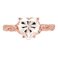 thumbnail image 5 of 2.1 ct Heart Cut Genuine Cultured Diamond VS1-VS2 J-K 14K Rose Gold Promise Wedding Statement Engagement Designer Ring size 8.5, 5 of 7