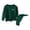 Z02 Dark Green, variant on Gubotare Kids Pjs Set 3 Piece Short Sleeve Shirt Shorts and Pants Kids Sleepwear PJs Size 9-10