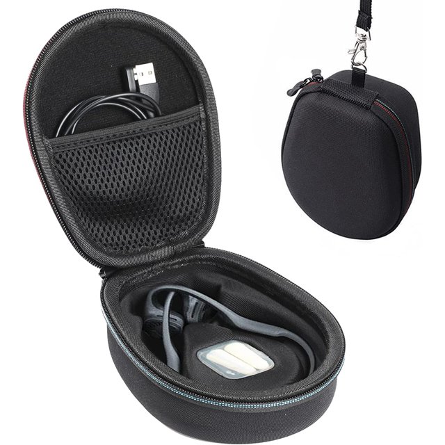Étui Rigide Compatible avec AfterShokz Trekz Air/Aeropex/Titanium Mini Écouteurs à Conduction Osseuse Sans Fil AS650 / AS800, Étui de Rangement pour Câble de Charge, Noir (Étui Seulement)