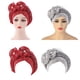 thumbnail image 1 of Turbante africano Yinane para mujer Azul rojo, 1 of 5