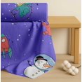 thumbnail image 4 of Soimoi Purple Cotton Voile Fabric Snowman & Penguin Cartoon Decor Fabric Printed Yard 56 Inch Wide, 4 of 7