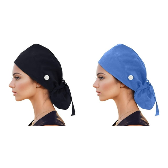 (2-Pack) Kcodviy and Womens with Sweatband Running Hat for Men Mens for Cap Hat Womens Baseball Caps with Buttons Scrub Bouffant Womens Baseball Caps Cute Baseball Caps