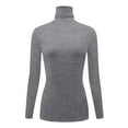 thumbnail image 6 of Long Sleeve Shirts for Women Fall Winter Basic Undershirt Turtleneck Slim Fit Plain Blouse Tunic Tops, 6 of 6