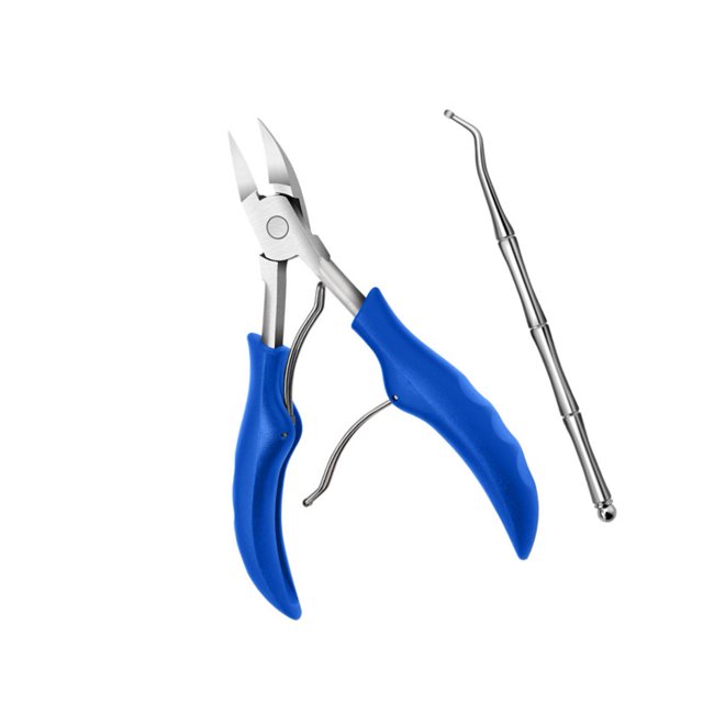 Cuticle Cutter, 2Pcs Cuticle Pusher Cuticle Nippers Stainless Steel for Fingernails and Toenails