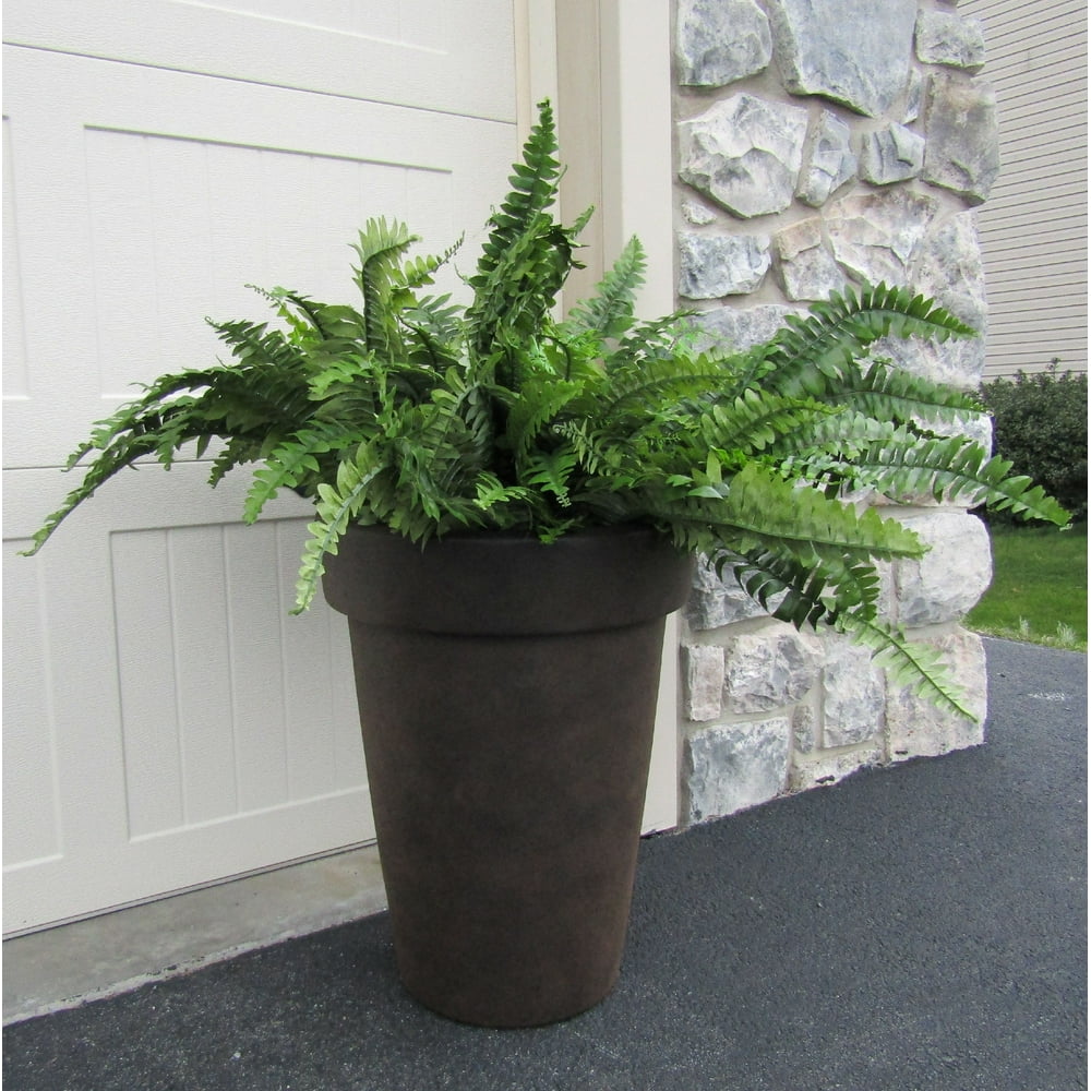 Better Homes & Gardens Bombay Garden Vase 16" Resin Vase Rust Walmart