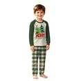 thumbnail image 2 of Onlypjs Family Christmas Pajamas Matching Sets Pine Green Raglan Tops Plaid Pants Holiday Sleepwear Loungewear for Couples, Men and Women, 2 of 5