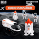 thumbnail image 4 of Juguete Pista de Carreras Espacial 100+ Piezas, Juguete Astronautas para Niños naranja Blanco, 4 of 5