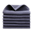 thumbnail image 2 of Smiry 100% Cotton Waffle Weave Kitchen Dish Cloths, Ultra Soft Absorbent Quick Drying Dish Towels, 12x12 Inches, 6-Pack,Dark Gray, 2 of 6
